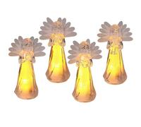 JUYAXIN 4Pcs Transparents Acrylic Angel Lamp Colorful LED NightLights For Home Centerpieces Decoration Acrylic Light Figurines