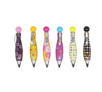 JUYAXIN 6 Pcs Ballpoint Pen Smooth Writing Short Fat Wide Grip School Supplies for Student