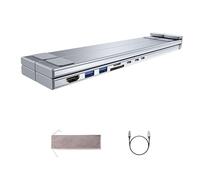 JUYAXIN Aluminum Laptop Stand 8 Port Expansion Hubs Featuring 4K and PD100W Fast Charging USB C Power Delivery