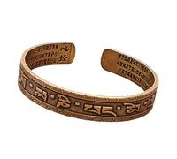 JUYAXIN Authentic Tibetan Buddhist Sutra Charm Handcrafted Copper Featuring Six Mantras Adjustable for Spiritual Protections Copper Charm