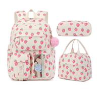 JUYAXIN Backpacks For Girl 3PCS Kids Teen School Backpack With Lunch Bag Pencil Pouches Set Lovely Bookbags Travel Backpacks With Lunch