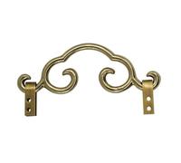 JUYAXIN Copper Wall Hook with Looking Glass Frame Sturdy Vintage Hanger for Artwork Hats Quick Installation (115 Chars) Vintage Brass Hook