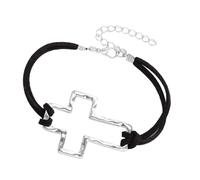 JUYAXIN Crosses Designs Adjustable Size for Personalize Comfort Crafted from Alloy Construction Wear Braided Rope