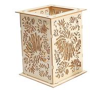 JUYAXIN Exquisites Wood Carved Holder Stand with Detailed Cut Outs Candlestick to Elevates the Ambiances of Any Room Wood Holder