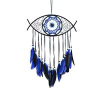 JUYAXIN Eye Dream Catcher Amulet Hand-knnited Wall Hanging Ornament Handmade Craft Net Feather For Home Decors Blessing Festival Gift