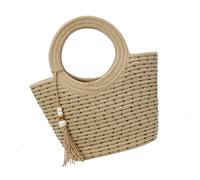 JUYAXIN Friendly Oversized Straw Beach Bag Women Holiday Essential Storage Practical Spacious Handbag For Outdoor Outdoor Picnic Straw