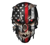 JUYAXIN Glowing Night-Visible Skull For Auto Bike Trucks Meditative Coating PVC Sticker Long-Lasting Vehicle Skull Flag Decoration