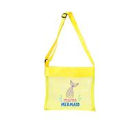JUYAXIN Large Capacity Folding Meshes Beach Bag Adjustable Shoulder Strap Kids Toy Portable Sea Shell Collecting Large Capacity Folding Meshes for Kids