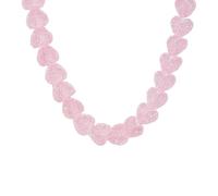 JUYAXIN Lovely Heart Shaped Resin Pendant Necklace Vibrant Colors Lightweight Comfort Adjustable Chain Accessory For Daily Wear Fashionable Candy Themed Necklace