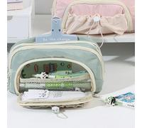 JUYAXIN Multi Layered Pencil Case High Capacity Pouches Pen Pen Organizers Storage Bag for Student Women Fashionable Colored Pencil