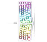 JUYAXIN Multiple Platform Rgbs Backlit Keyboards 69 Ergonomic Etcheds Keycaps 25 Rollover Function Quiet Operations for Shared Space Antighosting Gaming Keyboards