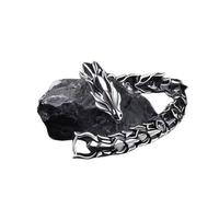 JUYAXIN Multiupurpose Antique Silver Gold Vikinged Men ' s Punk Jewelry Dragon Bone Chain Wristband Daily Casual Wear Dragon for Men