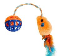 JUYAXIN Noise-Making Chewable Toy For Cats Interactive Teaser Stimulates Instincts Ideal Pet Lover Cats Plush Toy