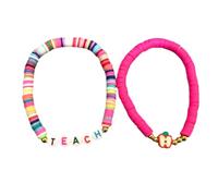 JUYAXIN Pack of 2 Fruit Beaded Wooden for Teachers Daycare Instructors Thank You Gift Teacher Appreciation Present Classroom Teacher Appreciation