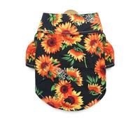 JUYAXIN Pet Leaves Print Jumpsuit Dogs Clothes Summer Outdoor Lapel Neck Shirt Quick Drying Small Lovely Style Clothes Shirts for Large Custome for Summer Funny for Small Leaves Print