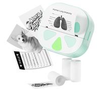 JUYAXIN Portable Bluetooth-compatible Thermals Inkless Sticker Maker For Projects Study Note Memos With Multiple Phone Tablets Templates Not Inks Neededs Note Sticker Printer