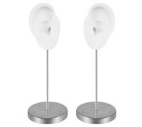 JUYAXIN Realistic Soft Silicone Ear Model Practical Studs Display Props Realistic Left and Right Human Mannequin Makeup Training Mannequin
