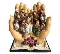 JUYAXIN Religious Character Figurine Resin Statue The Last Supper On The For Palm Figurine Decor