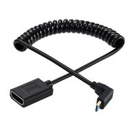 JUYAXIN Ultra-Thin 8K60Hz 4K120Hz Coiled Camera Cable 1.2m Spring Cord for DSLR Laptops Tablets Extension Cable for Graphics Video Card