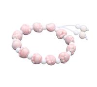 JUYAXIN Versatile Cartoon Puss Paw Shaped Beaded Ceramic Beads Elastic Wrist Band Casual Sweet Charm for Outfits Puss Paw