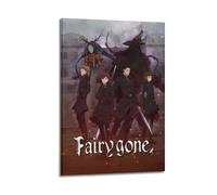JUYERGWERKJ Fairy Gone Anime Posters Aesthetic Wall Art Decorative Poster Decor Vintage Canvas Painting for Living Room Bed Room 08x12inch(20x30cm) Frame-style