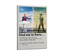 JUYERGWERKJ Find Me in Paris Posters Aesthetic Wall Art Decorative Poster Decor Vintage Canvas Painting for Living Room Bed Room 16x24inch(40x60cm) Frame-style