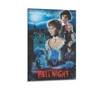 JUYERGWERKJ Hell Night_ Posters Aesthetic Wall Art Decorative Poster Decor Vintage Canvas Painting for Living Room Bed Room 20x30inch(50x75cm) Frame-style