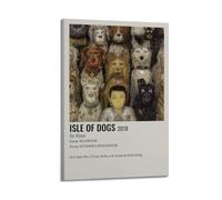 JUYERGWERKJ Isle of Dogs Posters Aesthetic Wall Art Decorative Poster Decor Vintage Canvas Painting for Living Room Bed Room 12x18inch(30x45cm) Frame-style