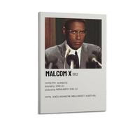 JUYERGWERKJ Malcolm X 1992（2） Posters Aesthetic Wall Art Decorative Poster Decor Vintage Canvas Painting for Living Room Bed Room 12x18inch(30x45cm) Frame-style