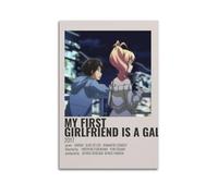 JUYERGWERKJ My First Girlfriend Is A Gal Posters Aesthetic Wall Art Decorative Poster Decor Vintage Canvas Painting for Living Room Bed Room 20x30inch(50x75cm) Unframe-style