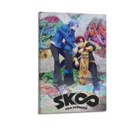 JUYERGWERKJ SK8 The Infinity Anime Posters Aesthetic Wall Art Decorative Poster Decor Vintage Canvas Painting for Living Room Bed Room 16x24inch(40x60cm) Frame-style