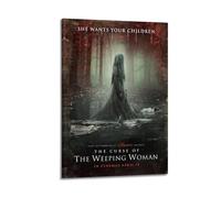 JUYERGWERKJ The Curse of The Weeping Woman Posters Aesthetic Wall Art Decorative Poster Decor Vintage Canvas Painting for Living Room Bed Room 12x18inch(30x45cm) Frame-style