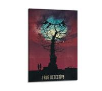 JUYERGWERKJ True Detective TV Series Posters Aesthetic Wall Art Decorative Poster Decor Vintage Canvas Painting for Living Room Bed Room 24x36inch(60x90cm) Frame-style