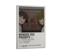 JUYERGWERKJ Wonder Egg Priority Posters Aesthetic Wall Art Decorative Poster Decor Vintage Canvas Painting for Living Room Bed Room 24x36inch(60x90cm) Frame-style