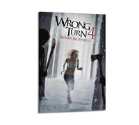 JUYERGWERKJ WRONG TURN 4 BLOODY BEGINNINGS Posters Aesthetic Wall Art Decorative Poster Decor Vintage Canvas Painting for Living Room Bed Room 08x12inch(20x30cm) Frame-style
