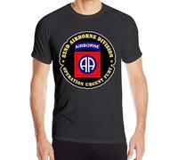 JUYHGGTFY 82nd Airborne Division Operation Urgent Fury Men's Quick Dry Moisture Wicking Athletic-Fit T-Shirts Yoga Shirt(XX-Large)