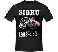JUYHGGTFY RIP Sidhu Moosewala T Shirt Streetwear Big Size Cotton Custom Short Sleeve Shirts Black(Medium)