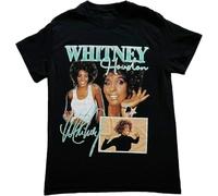 JUYHGGTFY Whitney Houston Graphic Tee t Shirt Schwarz Herren Black Men t Short Sleeve(3X-Large)