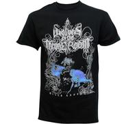JUYHGGTFY Wolves in The Throne Room Men's Black Cascade T Shirt Black(Large)