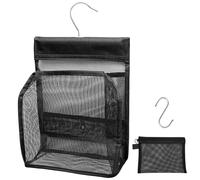 Juyibaao Hanging Mesh Shower Caddy with Hooks & Mesh Makeup Bag Set, Portable Shower Organizer, Quick Dry Peg Bag for Bathroom, Dorm, Gym, Travel