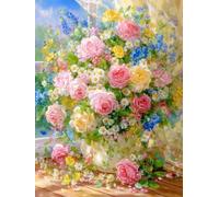 JUYIYUANFUZH Cross Stitch Starter Kits Adults DIY Embroidery Kit with Pattern a Curtain of Dreams 2 Easy Cross Stitch Kits for Beginners11CT: 40×50Cm