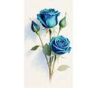 JUYIYUANFUZH Cross Stitch Starter Kits Adults DIY Embroidery Kit with Pattern Colored Pencil Rose E Easy Cross Stitch Kits for Beginners11CT: 40×50Cm