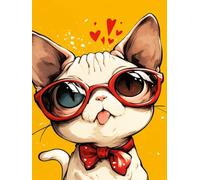 JUYIYUANFUZH Cross Stitch Starter Kits Adults DIY Embroidery Kit with Pattern Cute Little Cat 4 Adults DIY Embroidery Kit Beginners Children Wall Home DéCor 11CT: 15.7 * 19.7In