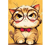 JUYIYUANFUZH Cross Stitch Starter Kits Adults DIY Embroidery Kit with Pattern Cute Little Cat 9 Adults DIY Embroidery Kit Beginners Children Wall Home DéCor 11CT: 15.7 * 19.7In