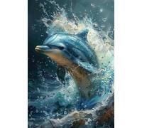 JUYIYUANFUZH Cross Stitch Starter Kits Adults DIY Embroidery Kit with Pattern Deep Sea Big Fish 3 Adults DIY Embroidery Kit Beginners Children Wall Home DéCor 11CT: 15.7 * 19.7In