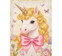 JUYIYUANFUZH Cross Stitch Starter Kits Adults DIY Embroidery Kit with Pattern Dream Unicorn E Easy Cross Stitch Kits for Beginners11CT: 40×50Cm