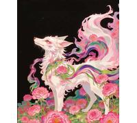 JUYIYUANFUZH Cross Stitch Starter Kits Adults DIY Embroidery Kit with Pattern Fairy-Like White Fox D Easy Cross Stitch Kits for Beginners11CT: 40×50Cm