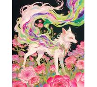 JUYIYUANFUZH Cross Stitch Starter Kits Adults DIY Embroidery Kit with Pattern Fairy-Like White Fox E Easy Cross Stitch Kits for Beginners11CT: 40×50Cm
