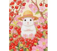 JUYIYUANFUZH Cross Stitch Starter Kits Adults DIY Embroidery Kit with Pattern Little Mouse with a Straw Hat G Easy Cross Stitch Kits for Beginners11CT: 40×50Cm