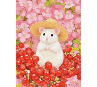 JUYIYUANFUZH Cross Stitch Starter Kits Adults DIY Embroidery Kit with Pattern Little Mouse with a Straw Hat B Easy Cross Stitch Kits for Beginners11CT: 40×50Cm